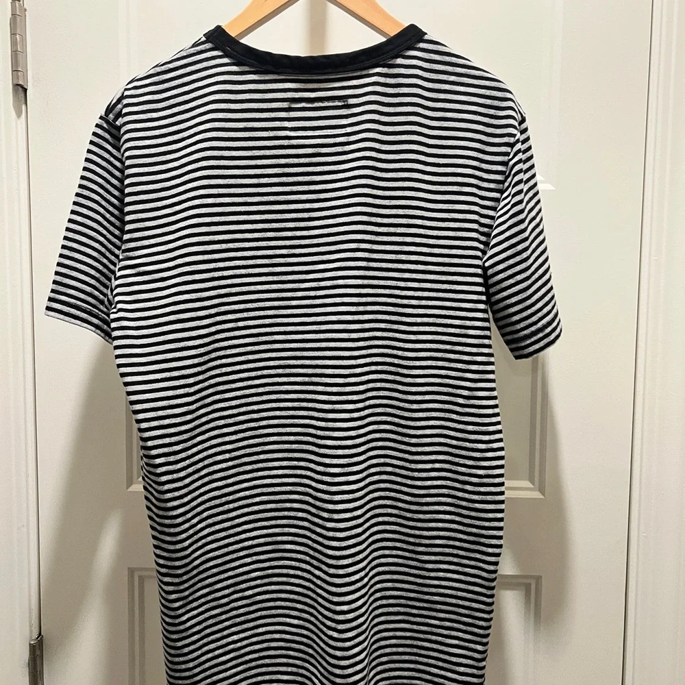 Benny Gold Men’s Striped T-Shirt – Black/White, Size Medium - Picture 4 of 7